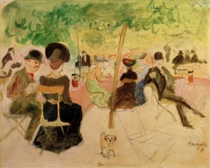 Jardín de la taberna de August Macke